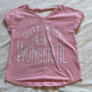 Cute Kind and Wonderful! Pink Carter’s tee size 5